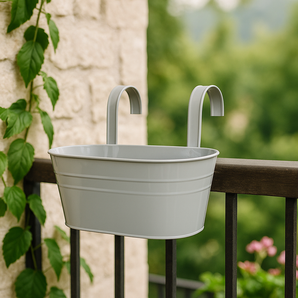 Pots De Fleurs Suspendu Gris