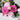 Bouquet de Rose Pivoine Rose/Blanc Artificielle