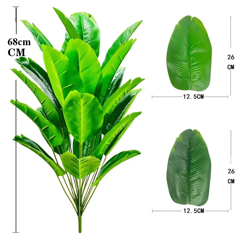Bananier Artificiel Sans Pot - 12 Feuilles 68cm