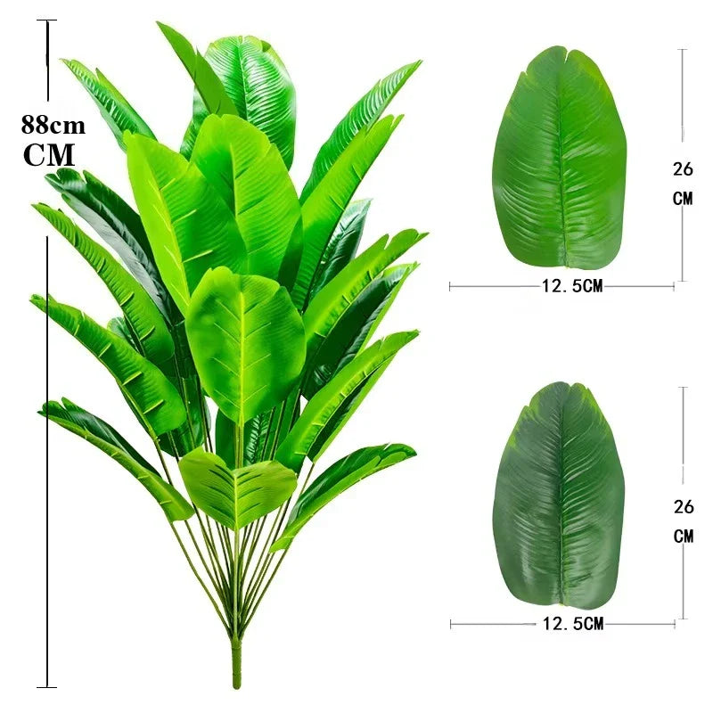 Bananier Artificiel Sans Pot - 24 Feuilles 88cm