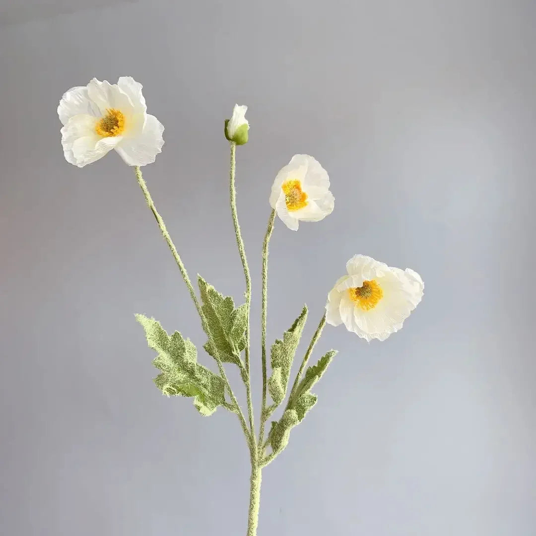 Bouquet de Coquelicots Artificiels Blancs