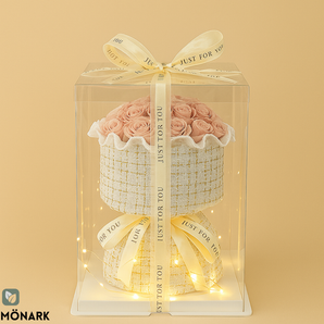Bouquet de Roses Beige Artificielle