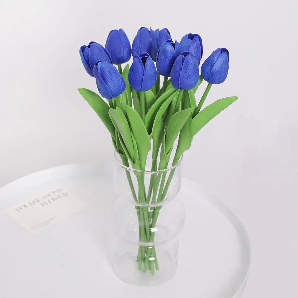 Bouquet de Tulipes Artificielles Bleu Foncé