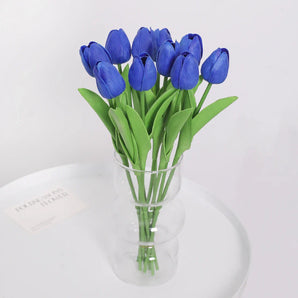 Bouquet de Tulipes Artificielles Bleu Foncé