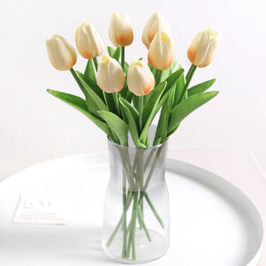 Bouquet de Tulipes Artificielles Orange Clair