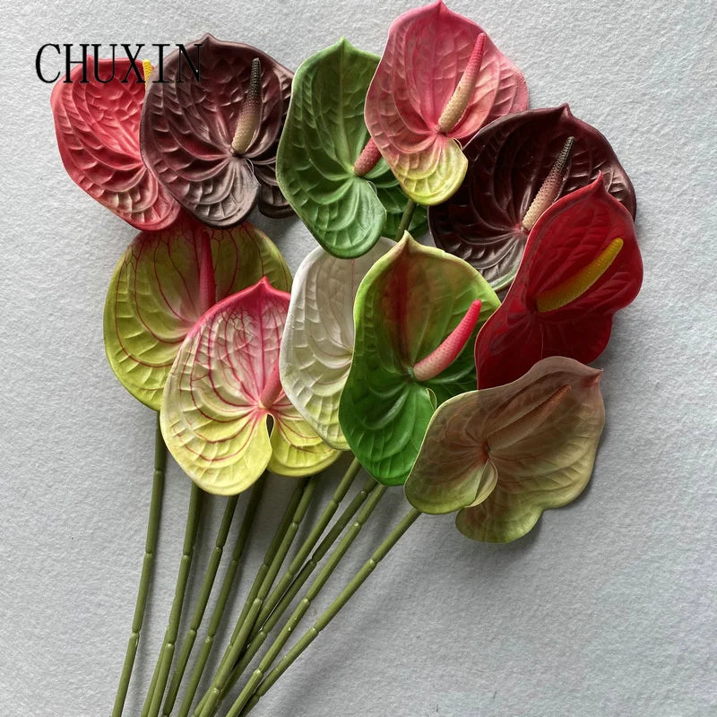 Branche d’Anthurium Tropical Blanche Artificielle