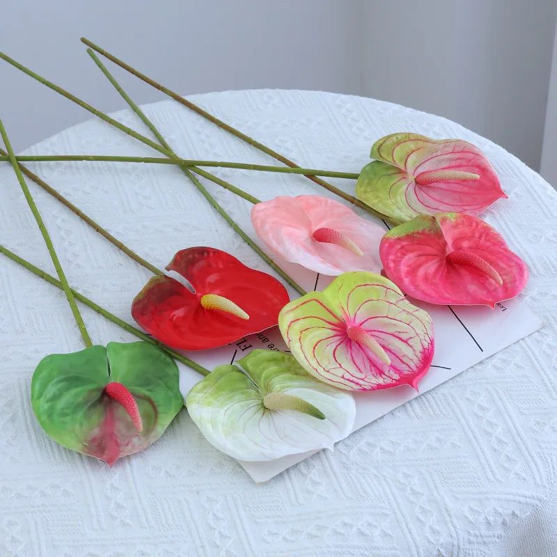Branche d’Anthurium Tropical Blanche Artificielle