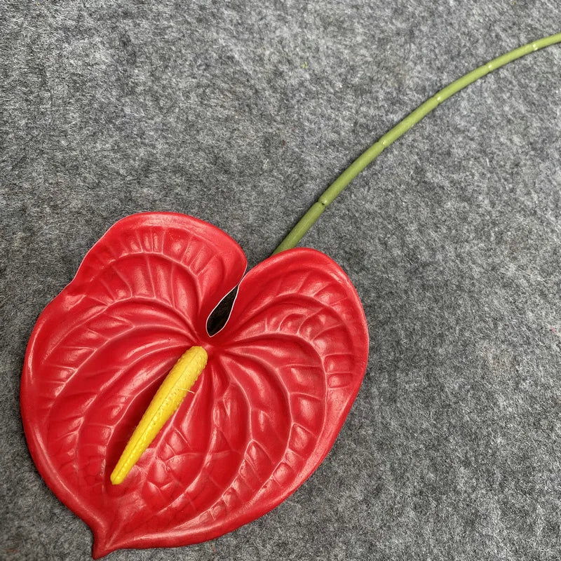 Branche d’Anthurium Tropical Rouge Artificielle
