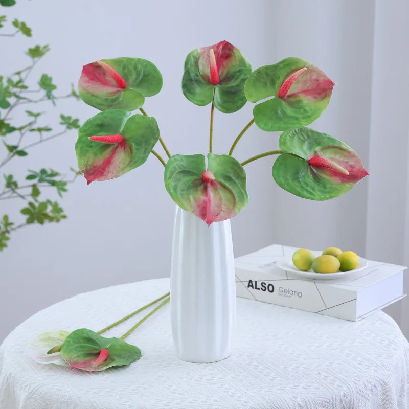 Branche d’Anthurium Tropical Vert Artificielle