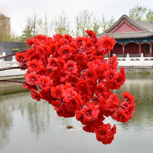 Branche De Cerisier Rouge Artificiel (1 pièce)