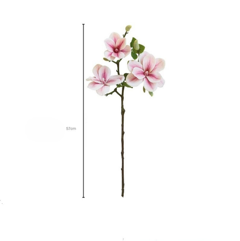 Branche De Magnolia Rose (Lot de 3)