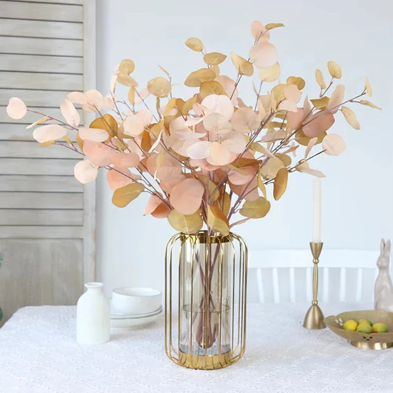 Branche d’Eucalyptus Rose Artificielle