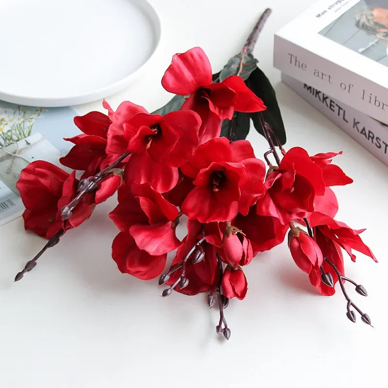 Branches de Magnolia Artificiel - Rouge
