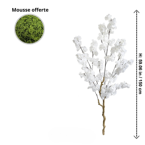 Cerisier Blanc Artificielle Sans Pot - 150 cm