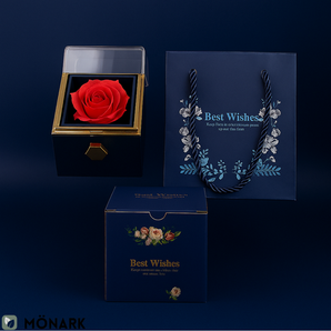 Coffret Rose Artificielle Bleu