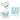 Coffret Rose Artificielle Bleue Clair