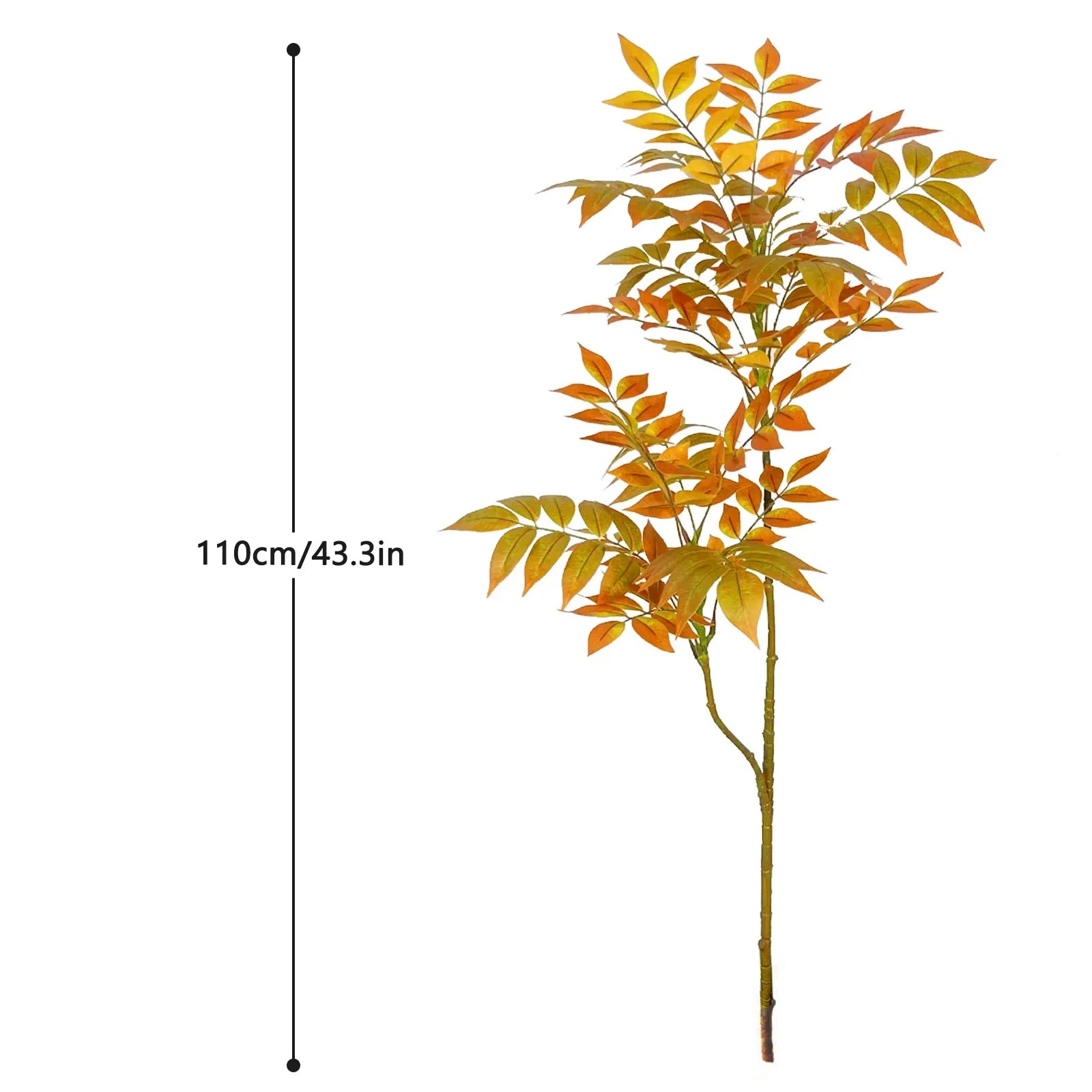Ficus Orange et Vert Artificielle Sans Pot - 3