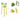 Glycine Jaune Artificielle (Lot de 3)