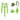 Glycine Vert Artificielle (Lot de 3)