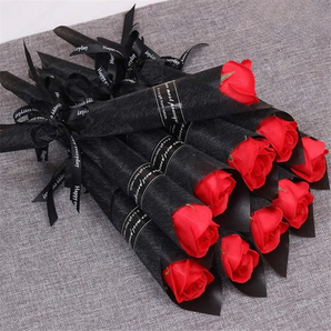 Lot de 10 Roses Rouge Artificielle