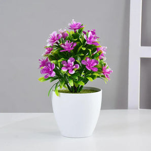 Petit Pot de Fleurs Artificielles Rose