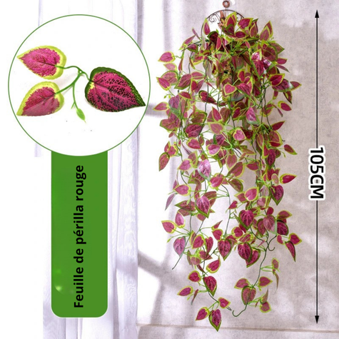 Plante Grimpante Périlla Rouge Artificielle