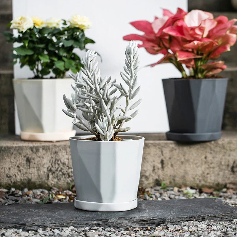 Pot de Fleurs Gris