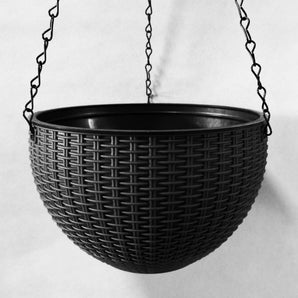 Pot de Fleurs Suspendu Noir