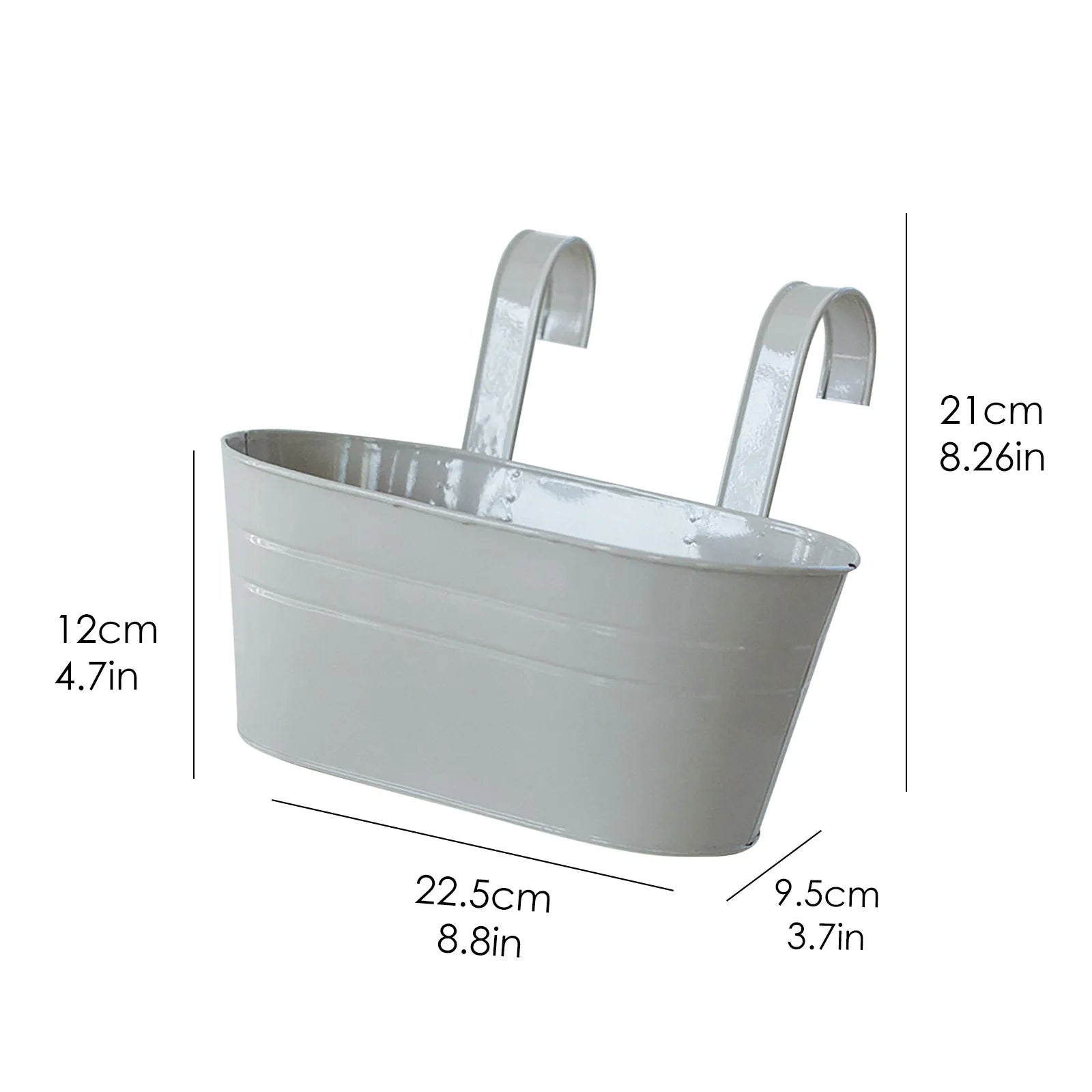 Pots De Fleurs Suspendu Gris