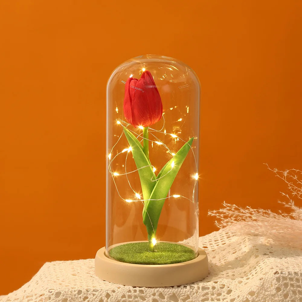 Tulipe Éternelle Rouge Artificielle